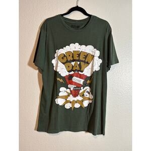 Green Day NWT Men's Size M Dookie Album T-Shirt Green Band Tee Mad Engine